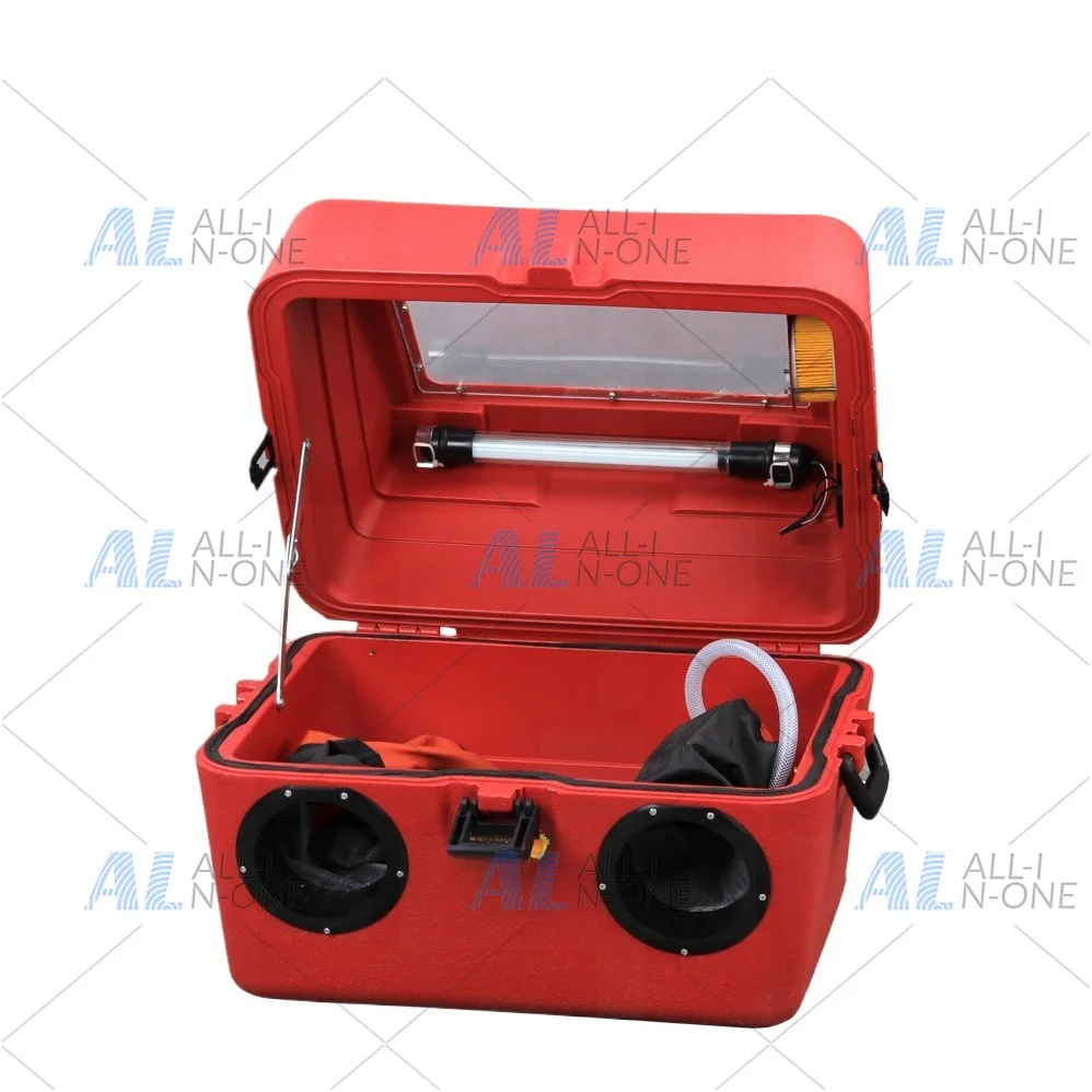 Small desktop machine engineering plastic box sandblasting machine small machine rust removal oil removal impurities