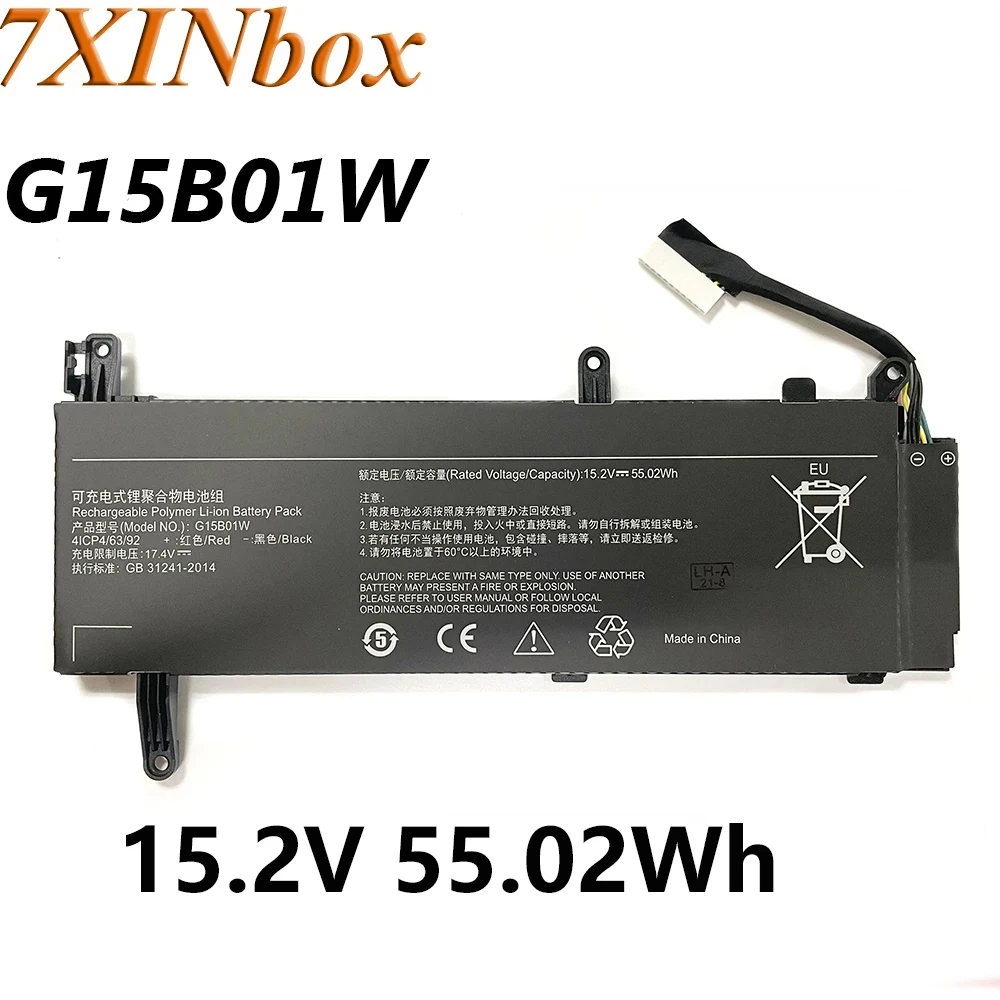 

7XINbox G15B01W G15BO1W 15.2V 55.02Wh Laptop Battery For Xiaomi Gaming Laptop 15.6'' i5 7300HQ 1050Ti/1060 171502-A1 171502-AK