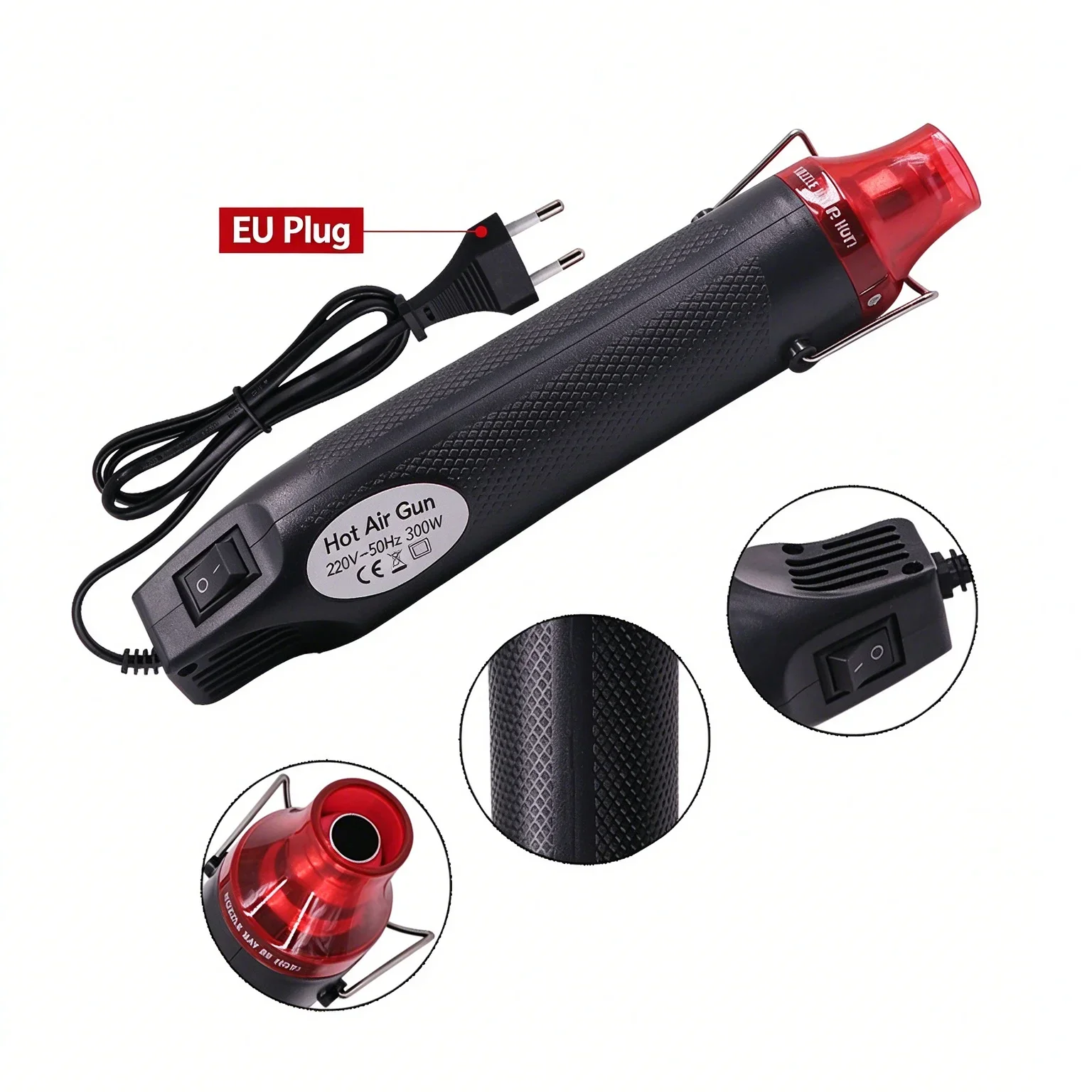 Handheld Hot Air Heat Gun 220/110V 300W PVC Multi Function Handheld Electrical Heat Tool Portable Mini Heate DIY Craft Tool