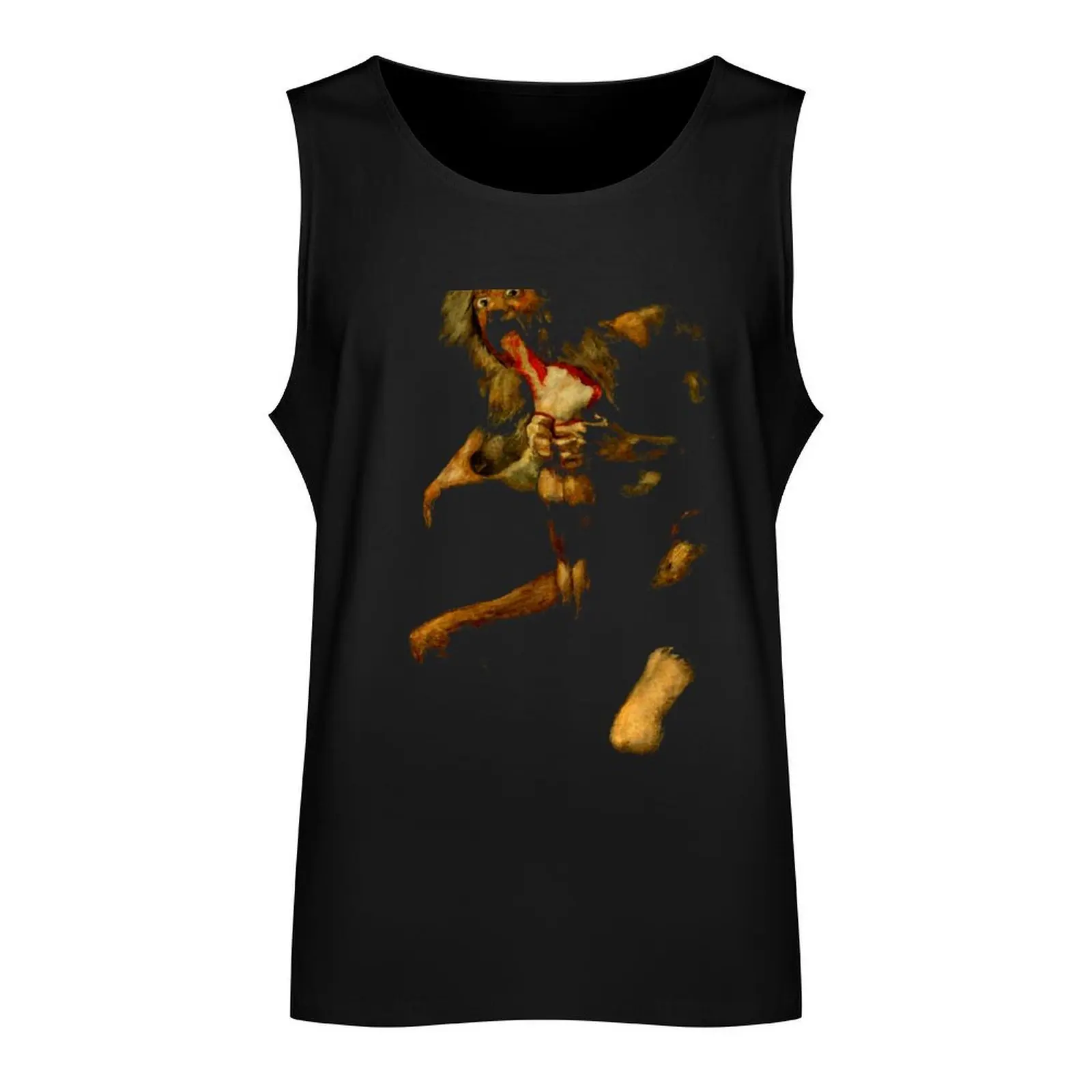 Saturn Devouring His Son Classic Painting by Francisco Goya goth art lover gift Tank Top Men's tops quick-drying t-shirt