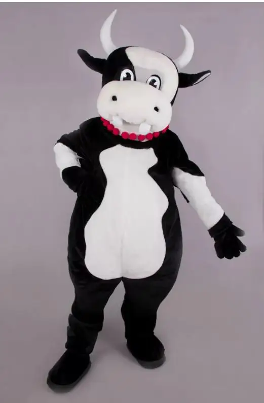 

Cute High Quality Cow Mascot Costume Adult Size Halloween Christmas Birthday Party Performances Cartoon Character Costumes