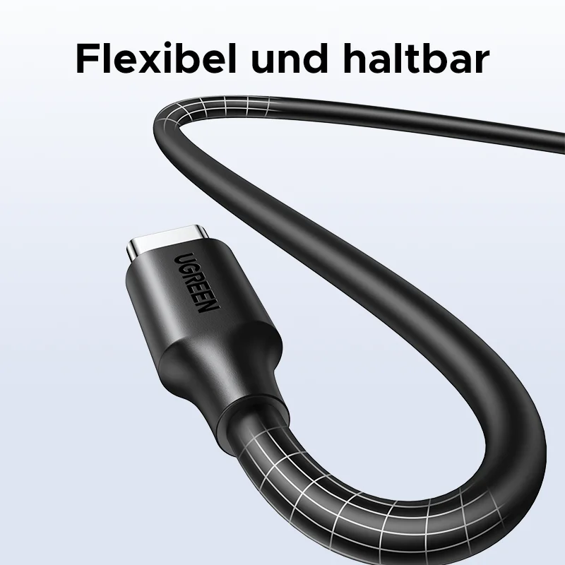 UGREEN PD60W USB C to USB C Cable for iPhone 17 16 MacBook Air Laptop iPad Samsung Xiaomi Poco Fast Charging 5A 3A Type-C Cable