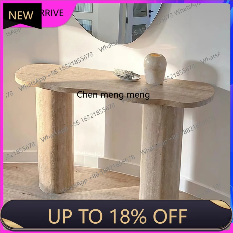 

M78 Entrance, retro homestay long table end view table, creative stone storage table