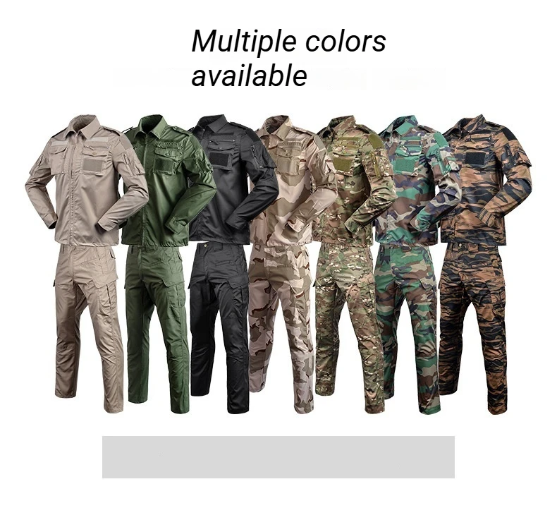 Conjunto deportivo para hombre, uniforme táctico de entrenamiento con estampado de camuflaje militar americano, traje de exterior transpirable de secado rápido para hombre