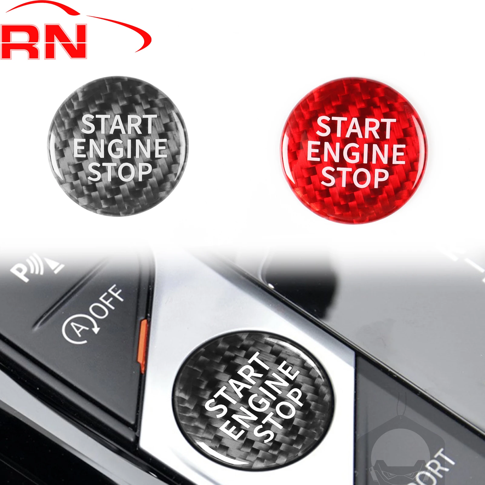 

Для BMW G20 G14 G15 X5 G07 Z4 G29 G05 G06 G07 G14 G29 F40 F44: наклейки-аксессуары из карбона для переоборудования кнопки запуска двигателя