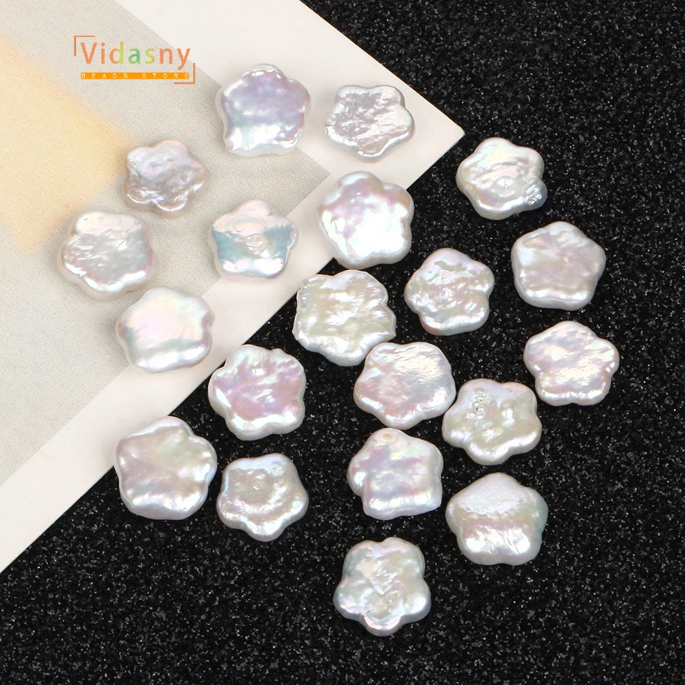 12x11mm Natural Pearl No Holes Flower Pearl Loose Beads for Jewelry Making DIY Necklace Bracelet Earring Accessories Gifts