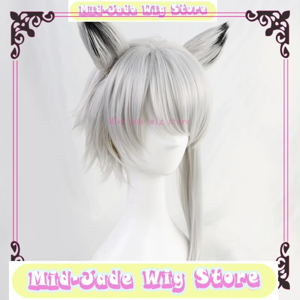 

Arknights Косплей Парик Короткие Волосы Удлиненные Бакенбардины Аниме Косплей Синтетические Волосы + Уши Парик Хэллоуина Магазин Париков Среднего Нефрита