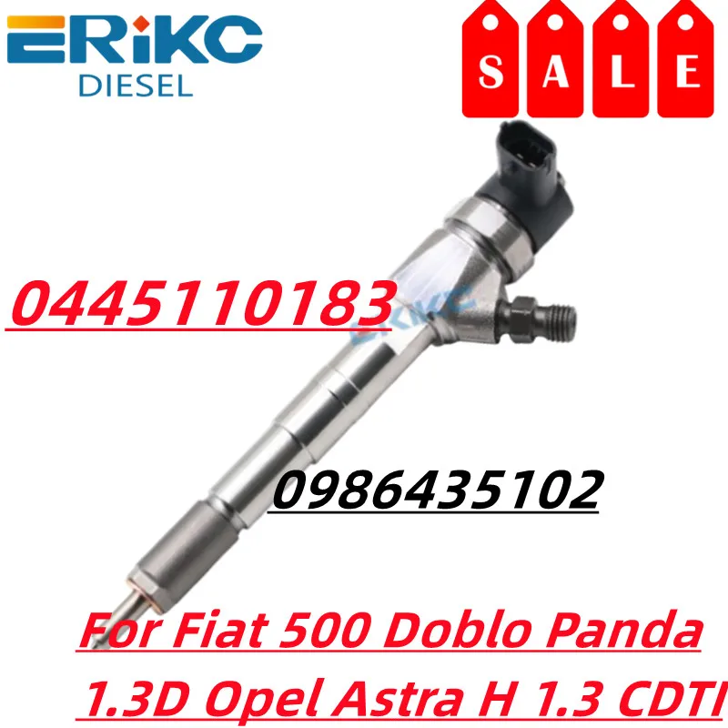 0445110183 New Diesel Fuel Injector For Bosch Fiat 500 Doblo Panda 1.3D Opel Astra H 1.3 CDTI 0986435102