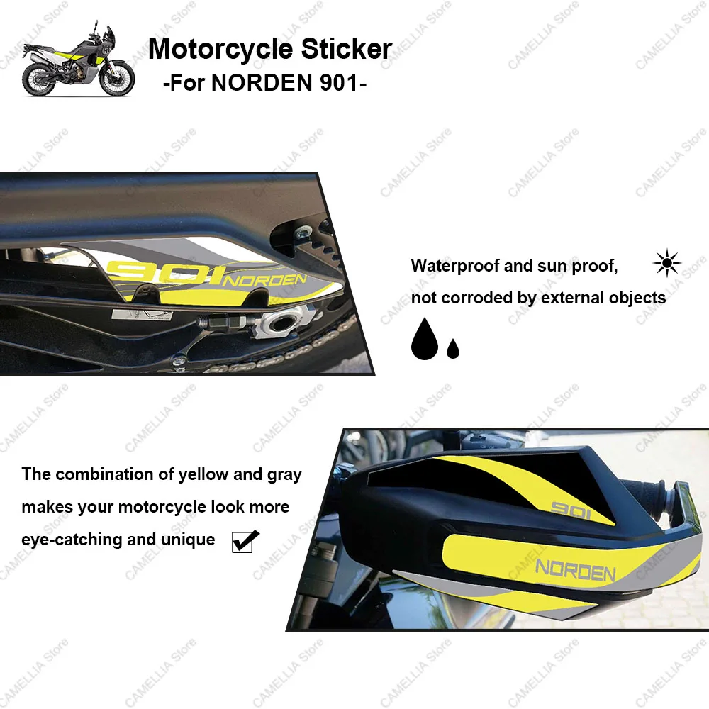 Motorcycle Sticker Set New 3D Epoxy Resin Waterproof Motorcycle Fuel Tank Floor Protection Sticker for Husqvarna Norden 901 2024