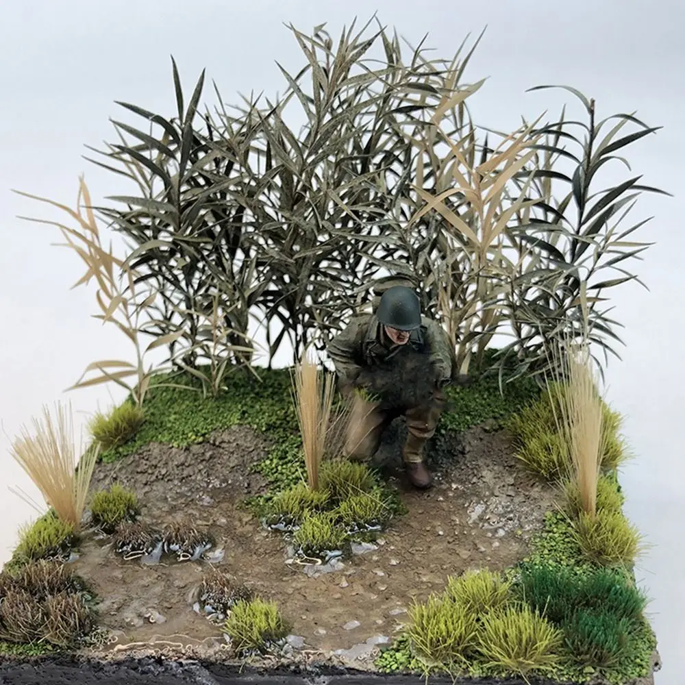 Fairy Garden Accessories Scene Model Miniature Reed Micro Landscape Long Leaf Grass Cluster Sand Table Vegetation