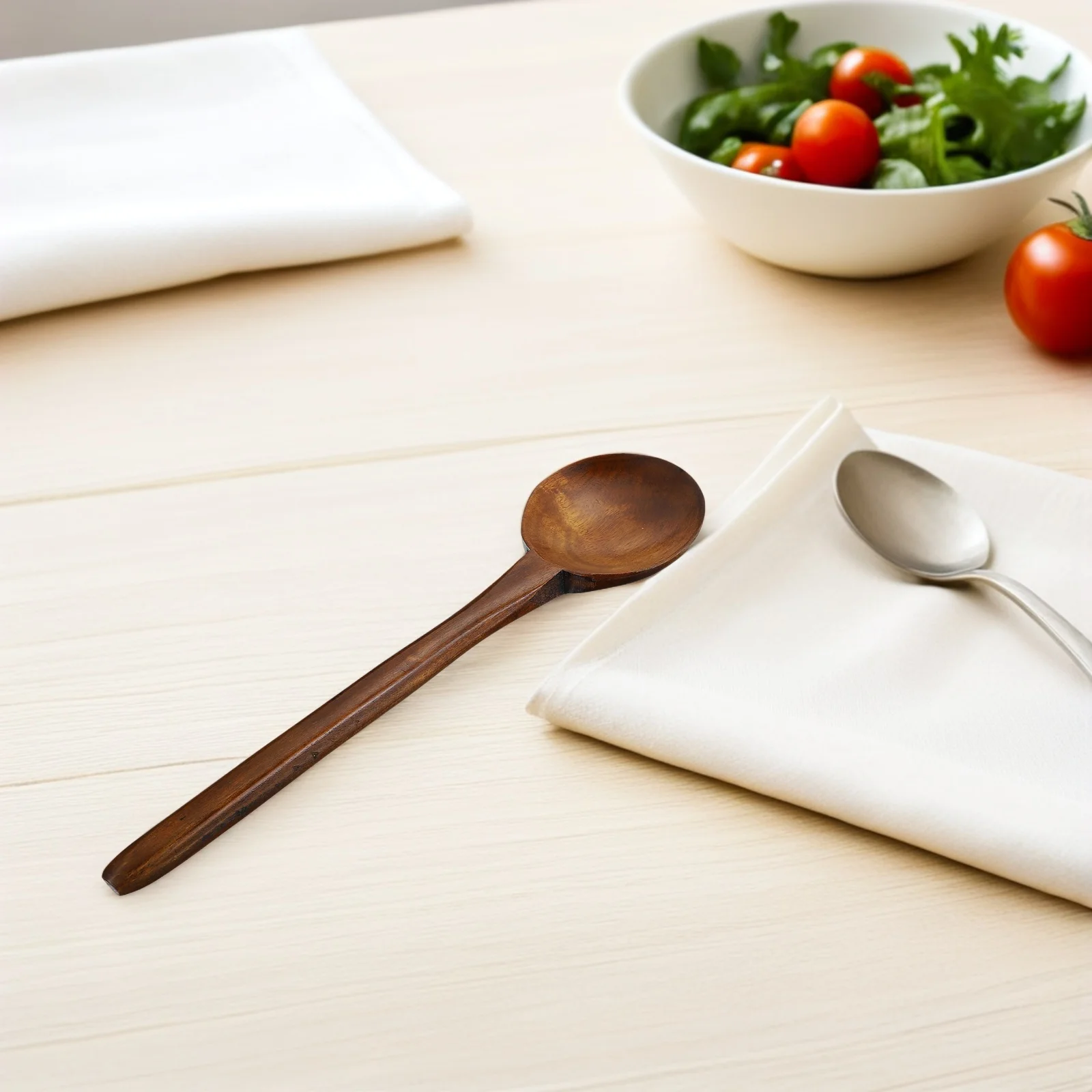 

2Pcs Long Handle Wood Soup Spoons Natural Nonstick Ladle for Noodle Soup Porridge Stirring Kitchen Utensils Natural Wood Spoons