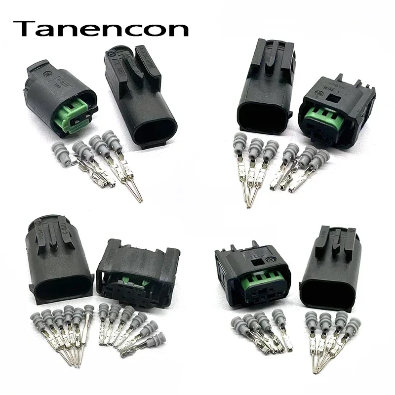 1 Set 2/3/4/6 Pin Car Waterproof Electrical Reversing Radar Connector Oxygen Sensor Plug 1-967644-1 968402-1-967640-1 for BMW