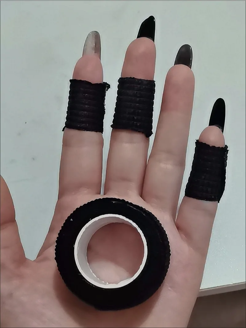 

Breathable Elastic Self Adhesive Cohesive Bandage 1Pcs Finger Wide Nail Protection Manicure Bandage