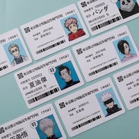 Japanese Anime Figures Student ID Card Animation YUJI Megumi Gojo Yuta PVC School Name Cards For Fans Cosplay