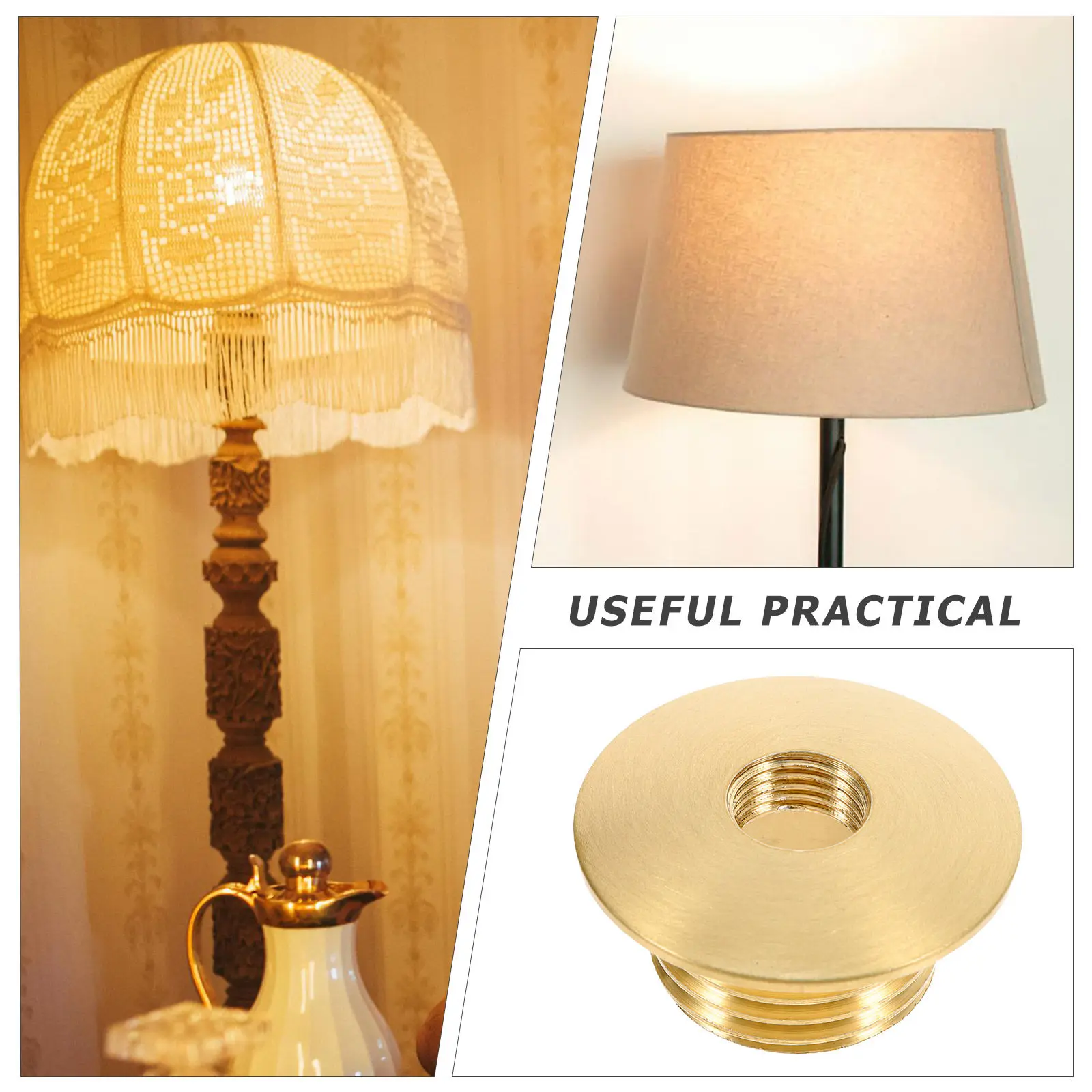 Aluminum Lampshade Fitting Screw Thread Cap for Chandeliers, Wall & Table Lamps – Replacement Shade Hardware