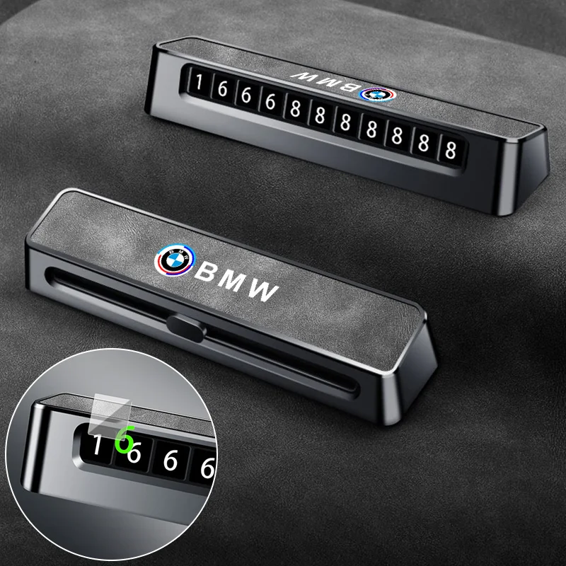 

Hidden Car Styling Temporary Parking Card Plate Telephone Number For BMW M Performance E90 E92 E60 E70 E71 F20 F21 F44 F36 F07