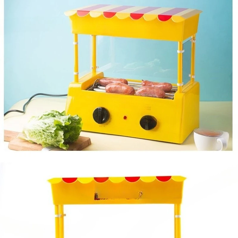 

Household mini table, fully automatic commercial hot dog roast sausage stall with barbecue multi-function machine