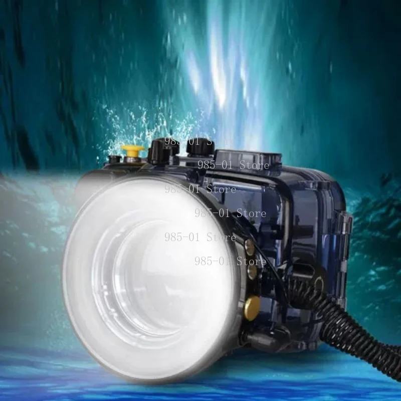 Waterproof 40m diving fill light, 1200 lumen macro ring flash for 67mm camera housing
