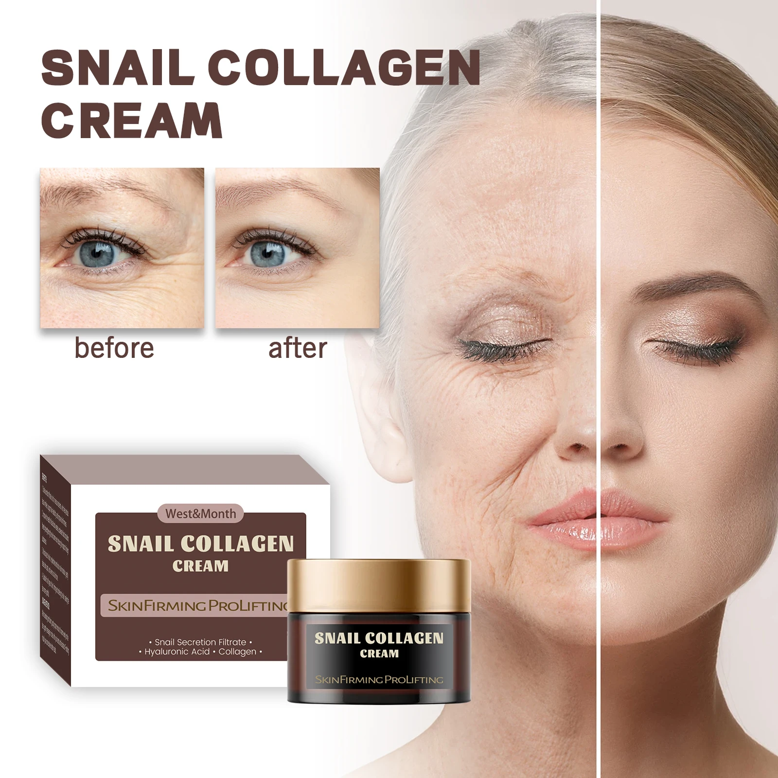 

Hydrolyzed Collagen Deep Hydrating Jelly Cream Moisturizer Plump,Nourished Skin Care