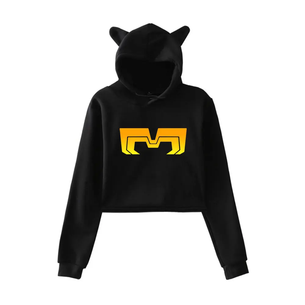 

Dispatch Mecha Man Logo Hoodie Women Long Sleeve Hooded Sweatshirt Casual Fashion Crop Top
