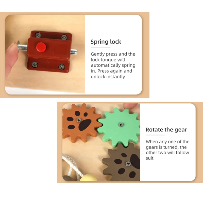 Educational Learning Kids Toys Wood Busyboard Fine Motor Skill Life Practical Activities Early Teaching Aid Shape Matching Game