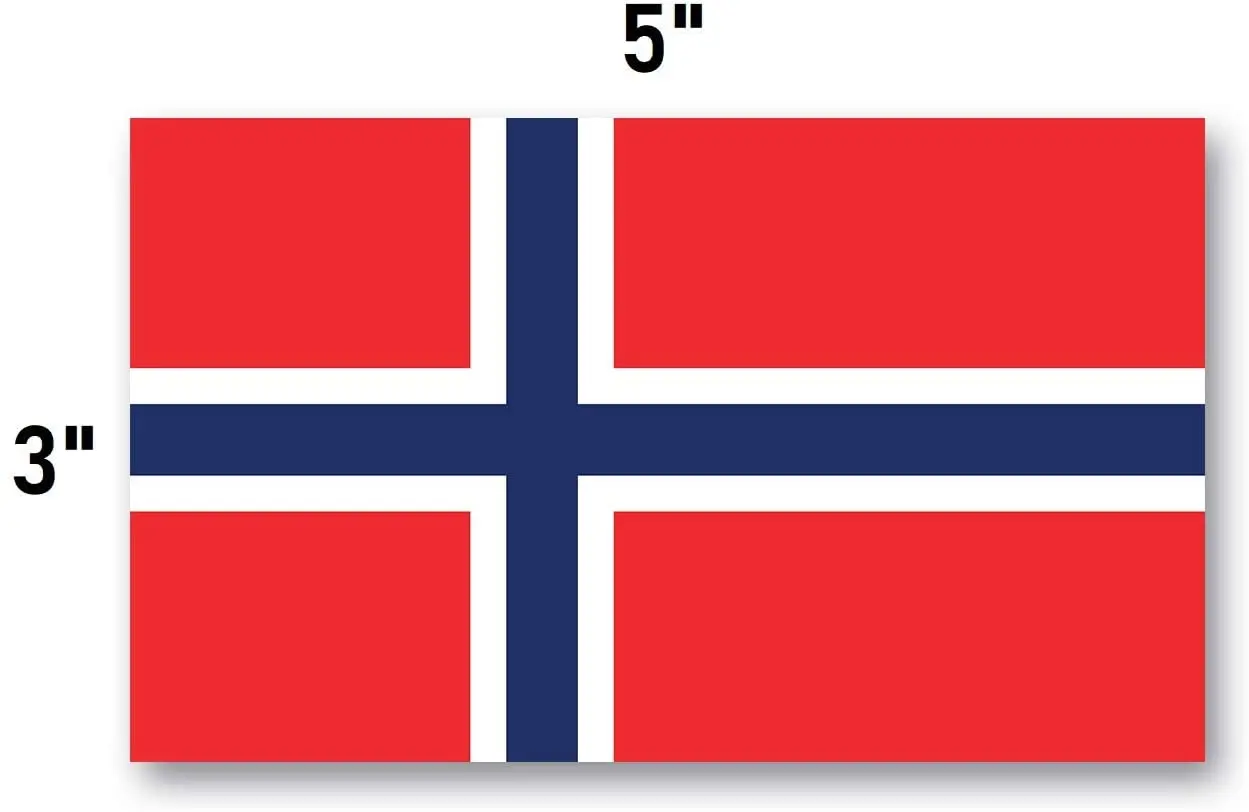 Norway Flag Car Sticker Suitable for Computer Sticker Trolley Case Wall Bumper Sticker Waterproof