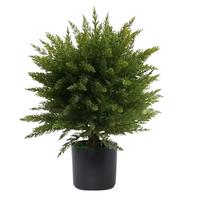 Artificial Cedar Topiary Ball Trees Outdoor Indoor UV Resistant Faux Plants with Ground Spike for Garden Porch Decor