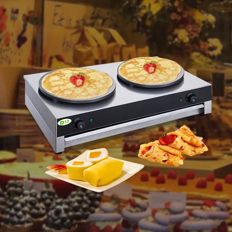 catering equipment non-stick coating electric crepe maker/crepe machine gas/big crepe maker for snack