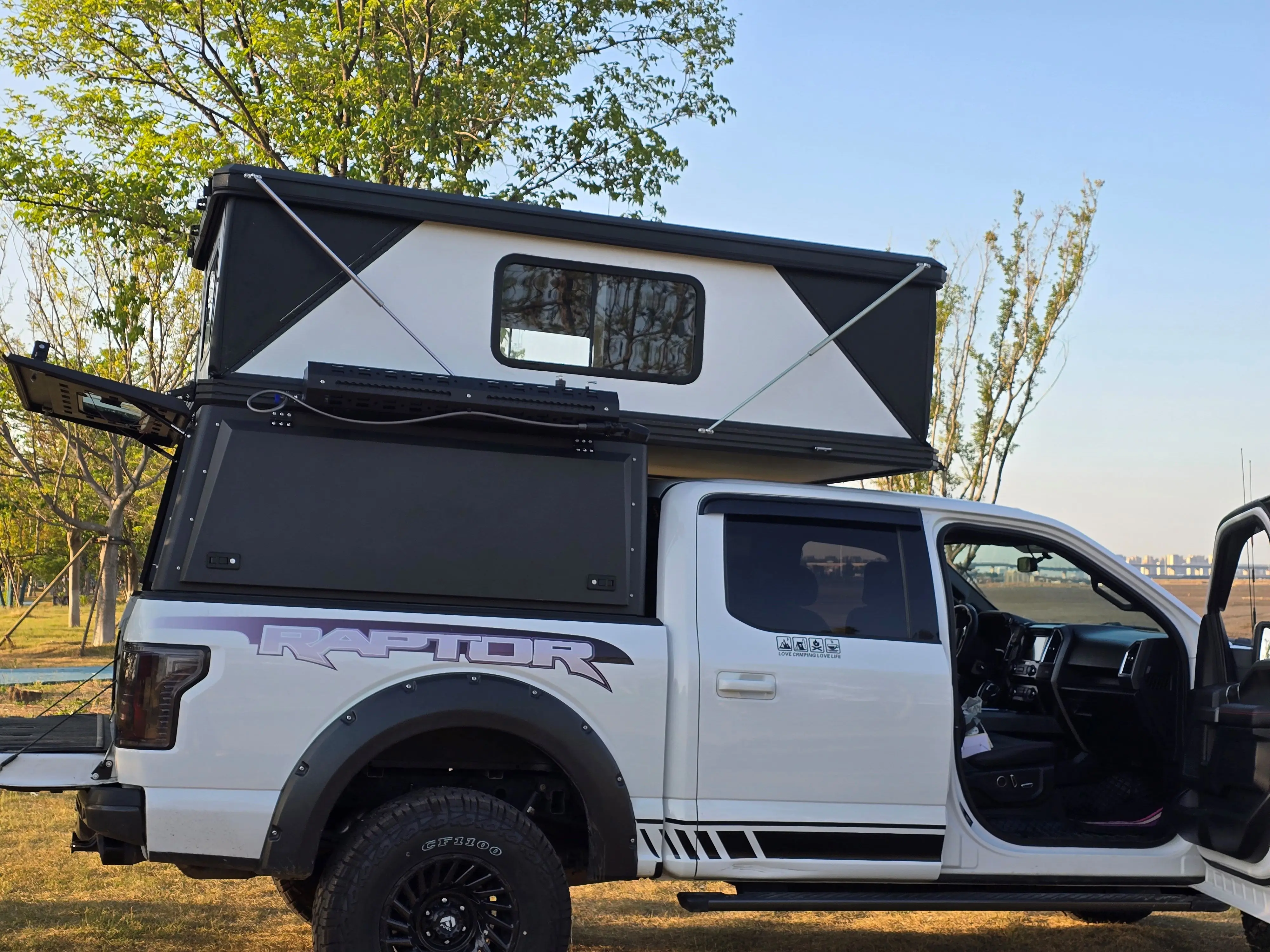 

Modern Lightweight Aluminum Camper Canopy Tent Waterproof Expanded for Pickup Trucks Designed Fabricated Hard Shell Camper