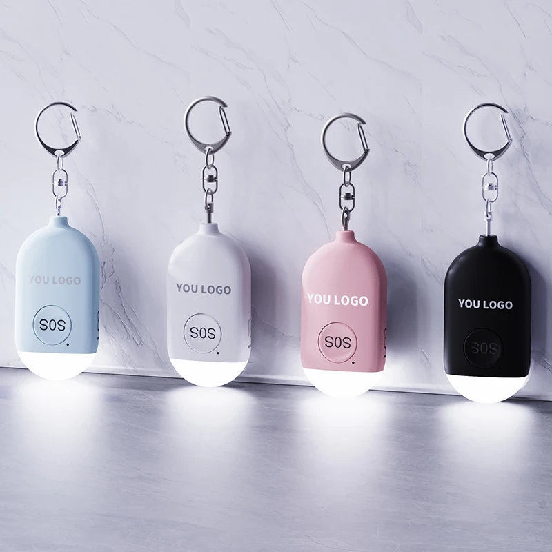 

(10 pieces) 130dB emergency self-defense alarm key chain, personal security alarm key chain with LED light