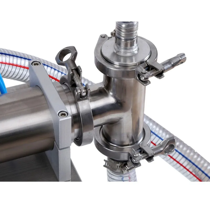 Vloeistofvulmachine Zuigervuller Water Essentiële olie Pneumatische melksapolie Semi-automatische sausapparaat Luchtcompressor nodig