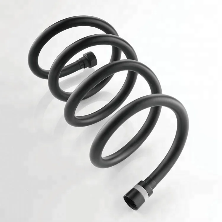 

Modern Design PVC Spiral Shower Hose Black Flexible And For Bathroom Use