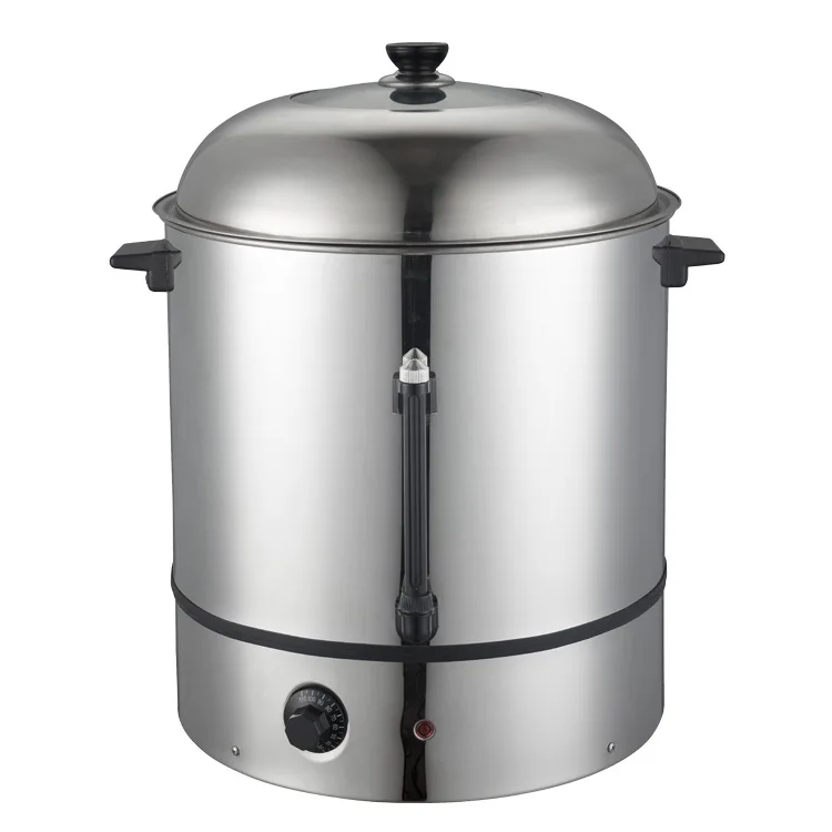 30L 201 Stainless Steel Electric Food Steamer, Multifunctional Electric Corn Steamer & Water Heating Bucket