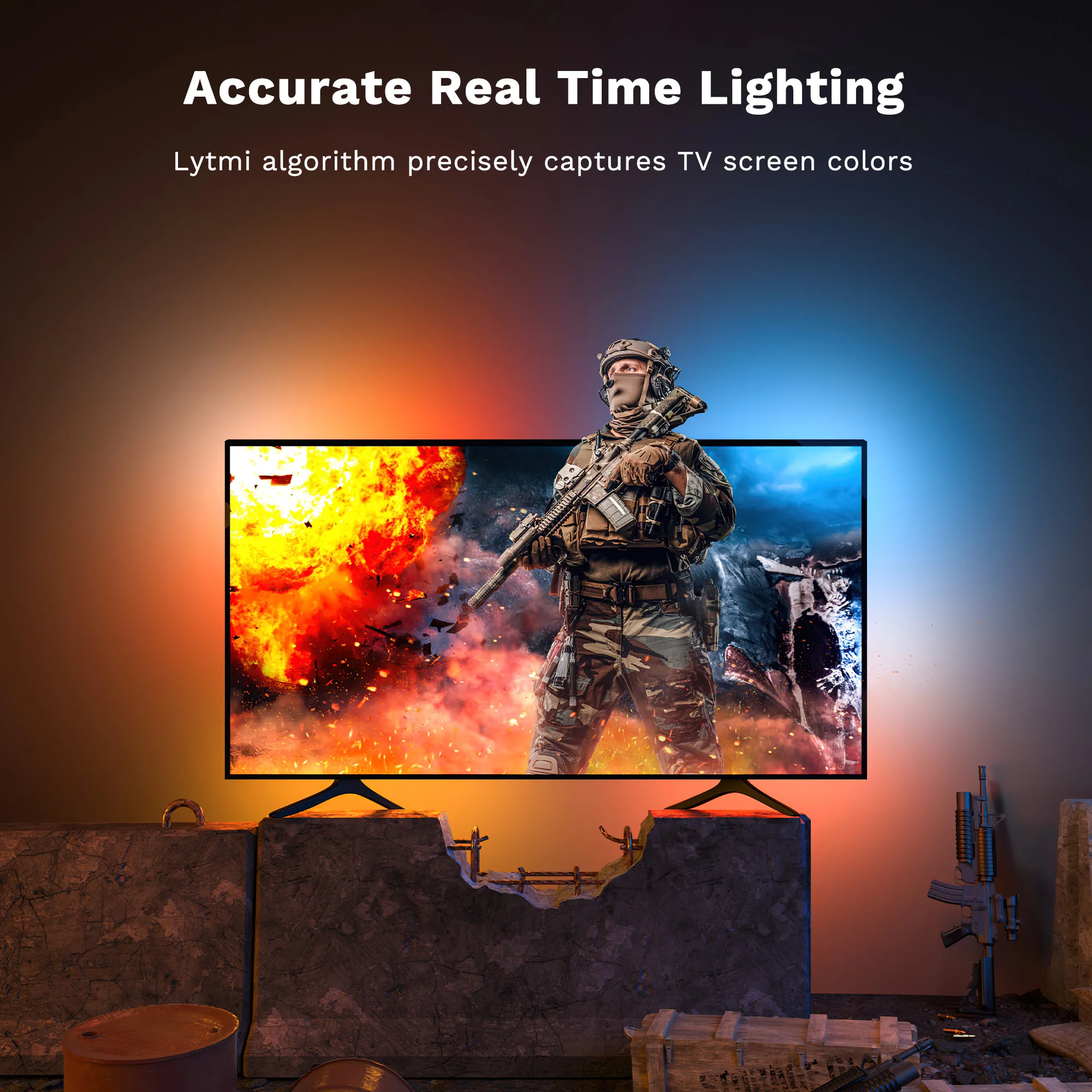 Lytmi Fantasy 3 TV Backlight Pro Kit - HDMI 2.1 Supports VRR and ALLM - For 65-70 inch TV