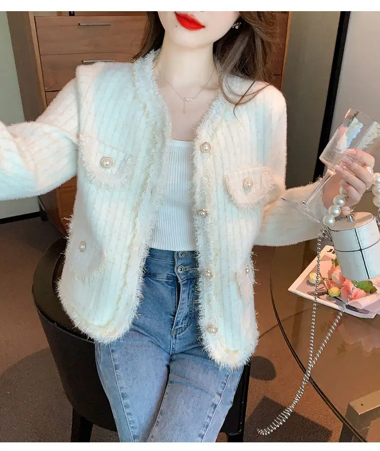 Light Luxury Temperament Celebrity Coat for Women with High-end Style and Beautiful Top Mink Fur Cardigan New Style