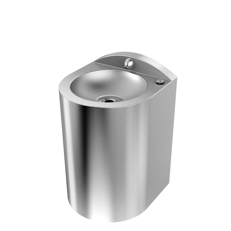 

304 stainless steel single round basin, prison detention center integrated molding floor-to-ceiling stainless steel