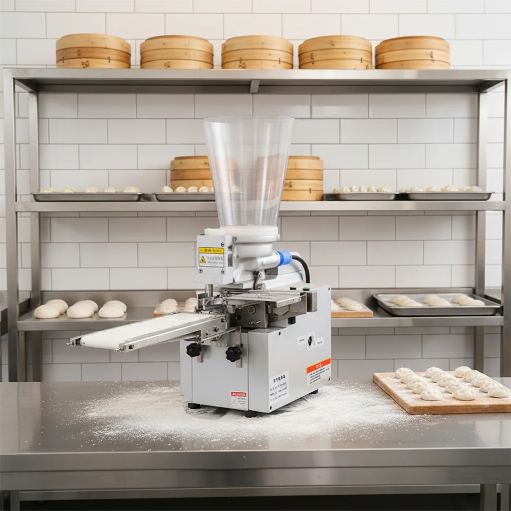 New QDMECH Semi-Automatic Dumpling Maker Small Size Time-Saving Lifelong After-Sales Fried Dumplings Machine