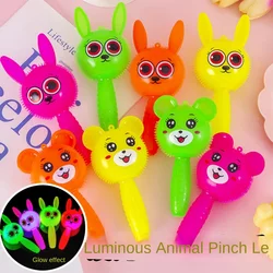 5 Pcs Cute LED Luminous Bunny Bear Pinch Toy for Children's Birthday Party Baby Shower Wedding Guest Gift Christmas Kids Gift