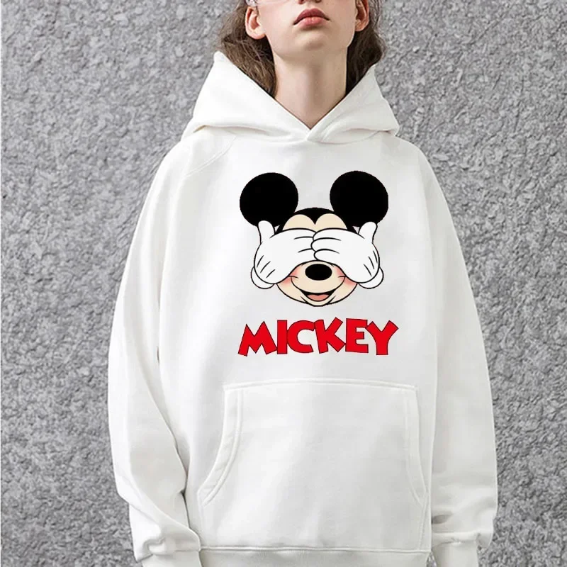 Cartoon Mouse Print Women Hoodies Harajuku Women\'s Sweatshirts Anime Fashion Female Unisex Hooded Pullovers Long Sleeve Hoodie