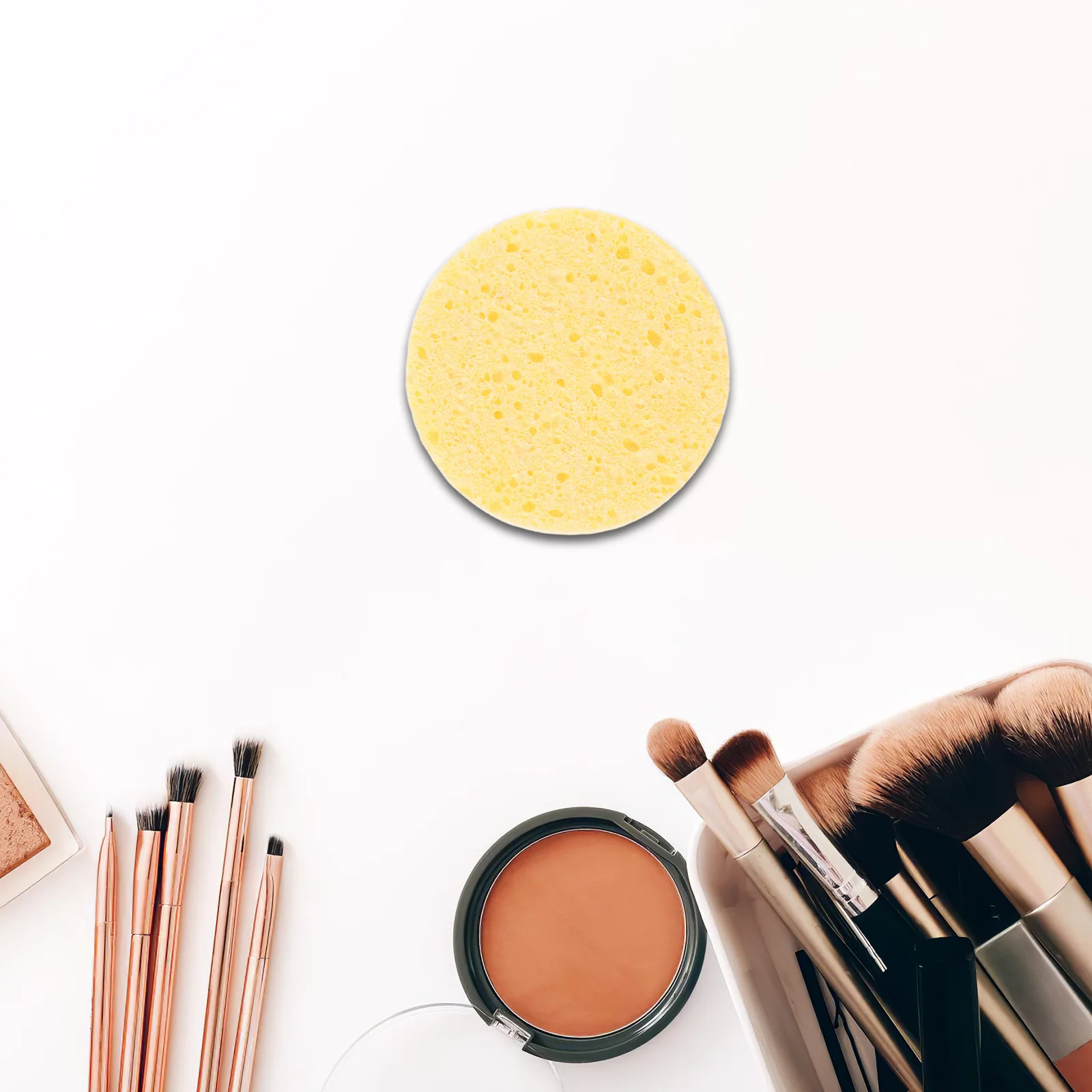 5 個の肌に優しいメイク落としスポンジパッドラウンドソフトフェイスクレンジング毛穴美白アクセサリー女性用