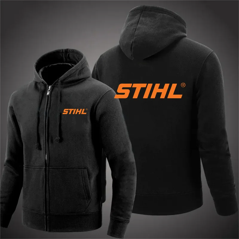 2024 Herren Neue Männer Elektrowerkzeug T-Shirts Stihls Logo Print Hoodie Freizeit Sweatshirts Reißverschluss Kapuzenmäntel Reißverschluss Jacken Top