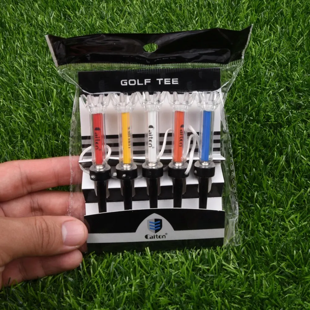 Improve Your Golf Game with the Caiton 5pcs Magnetic Plastic Golf Tee Set - 360degree Bounce