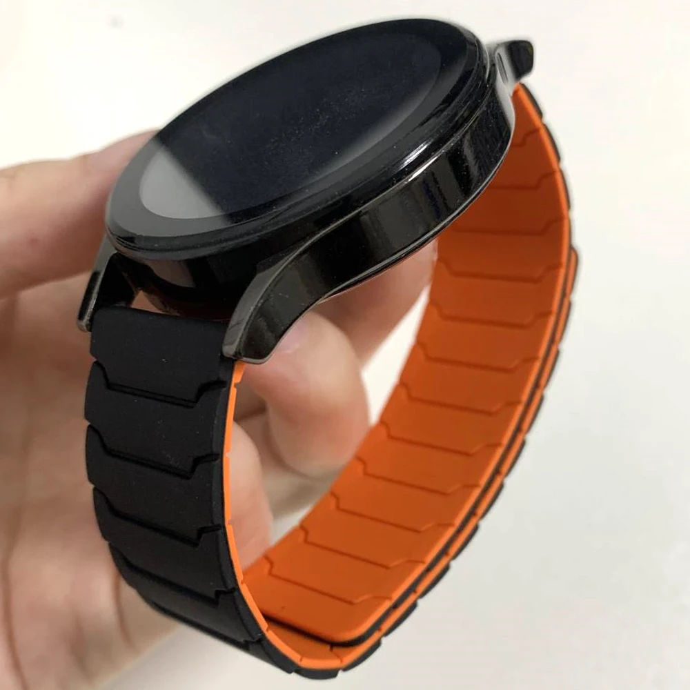 20mm/22mm Magnetic Strap For AMAZFIT BALANCE 2 BIP6 5 UNITY Silicone Band Active 2 GTR 4/3/3 Pro 2e GTS 4 mini 3 Sports Bracelet
