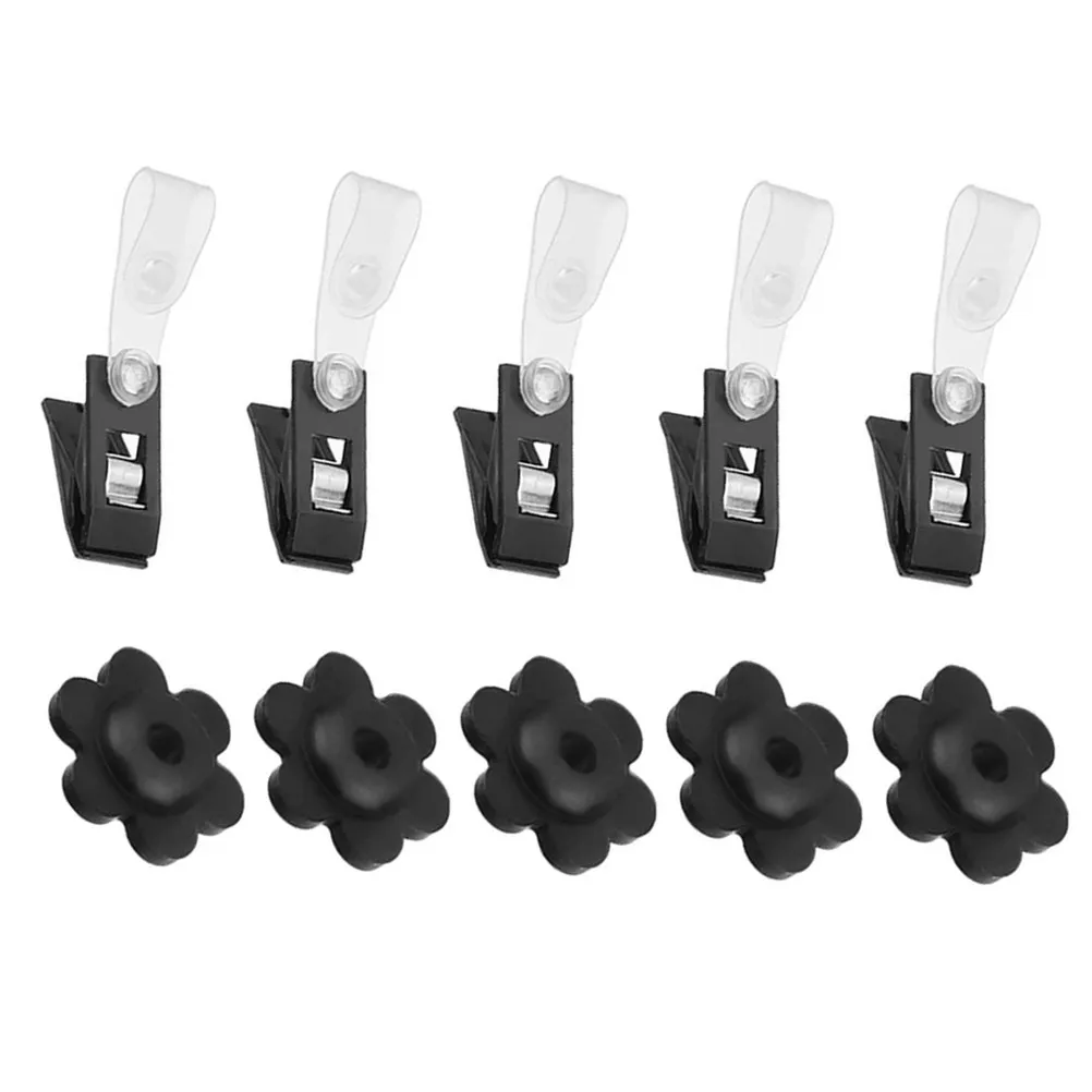 20Pcs Flag Fixing Clips Stoppers Wind Resistant Garden Banner Clamps Plastic Rubber Construction for Outdoor Yard Anti Wind Use