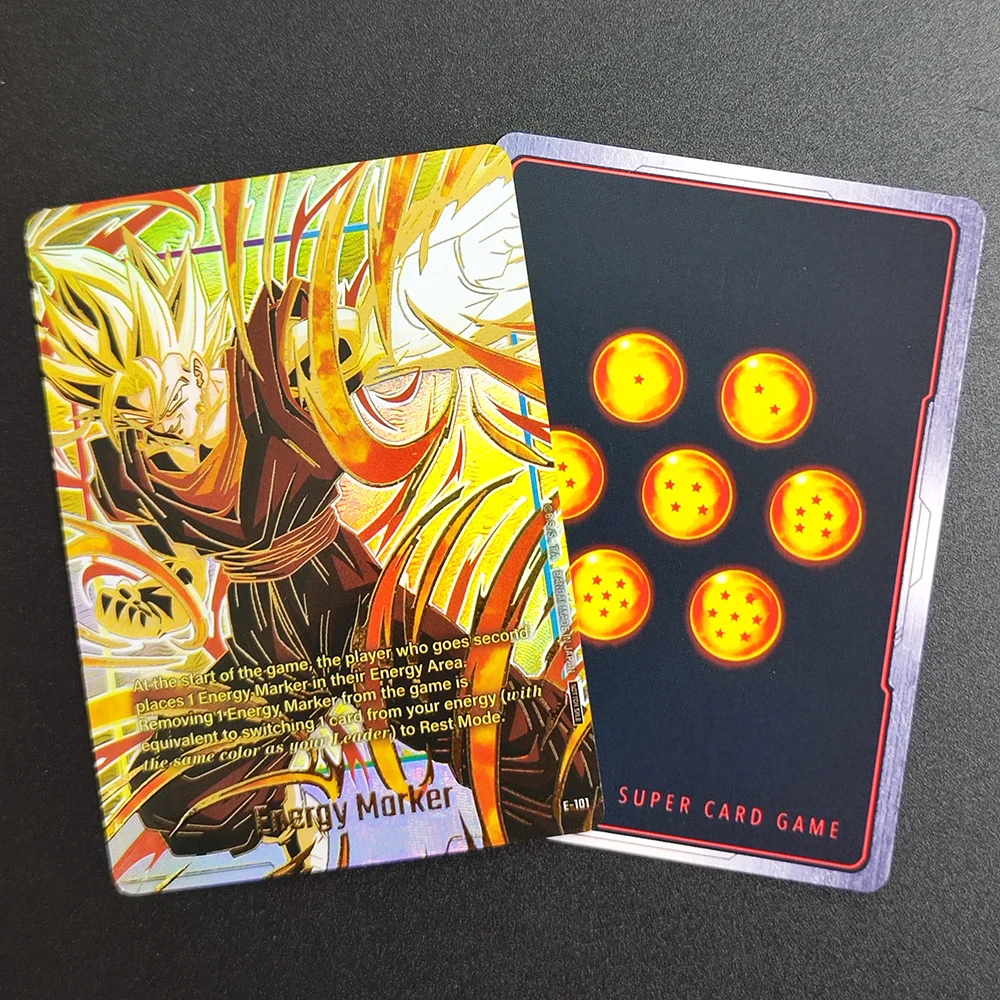 Proxy Dragon Ball Son Card EN Energy Card Marker E-101 Super Rare Collectibles Card Single Classic Anime Cards Toys