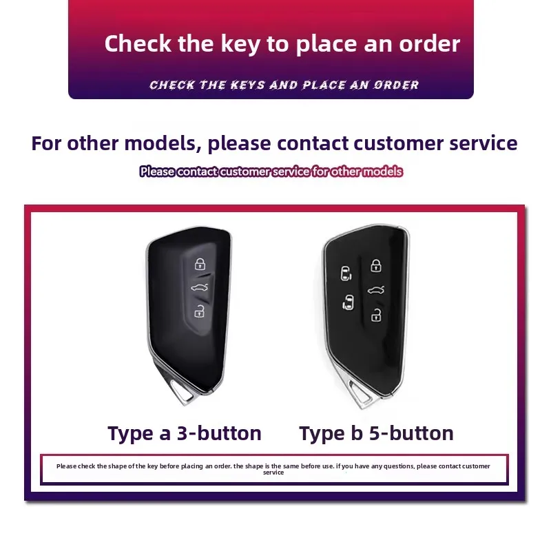 حافظة مفاتيح السيارة غطاء حقيبة لشركة فولكس فاجن فولكس فاجن جولف 8 MK8 ID.3 ID.4 كوبرا سكودا اوكتافيا A8 سيات ليون MK4 2020 2021 فورمينتور تاراكو #6