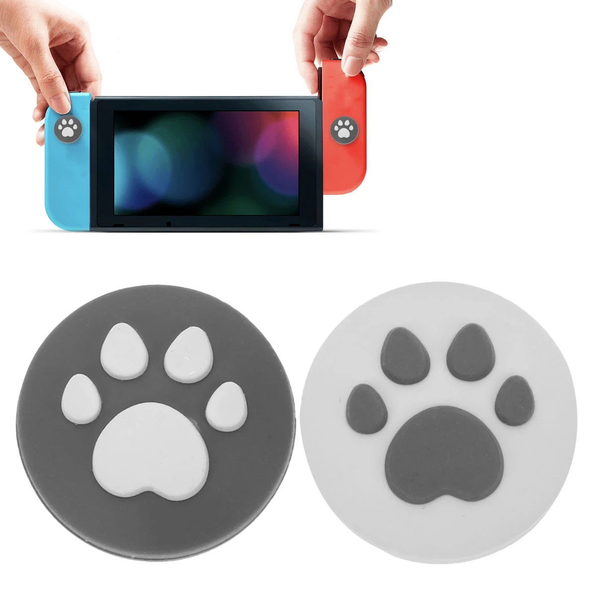 

4 Pcs Controller Rocker Cap Silicone Joystick Cover Cat Claw Design Non Slip Silicone Rocker Cap Gaming Protective Sleeve