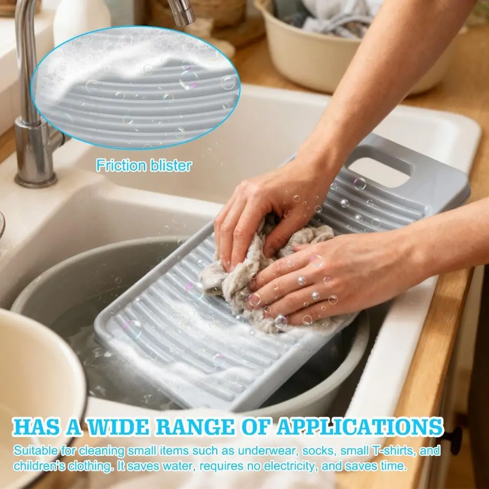 Delicate Fabric Care Efficient Cleaning Washboard Non-Slip Compact Washing Board Durable Hand Washing Tool Home