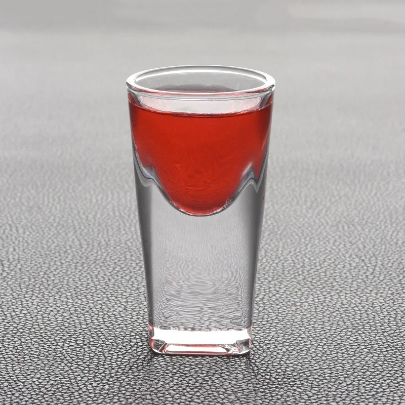 10ml Shot Glass Transparent Square Bottom Thick Bottom Glass Baijiu Spirits Cup Small Cups Wine Dispenser Drinkware Table Decor