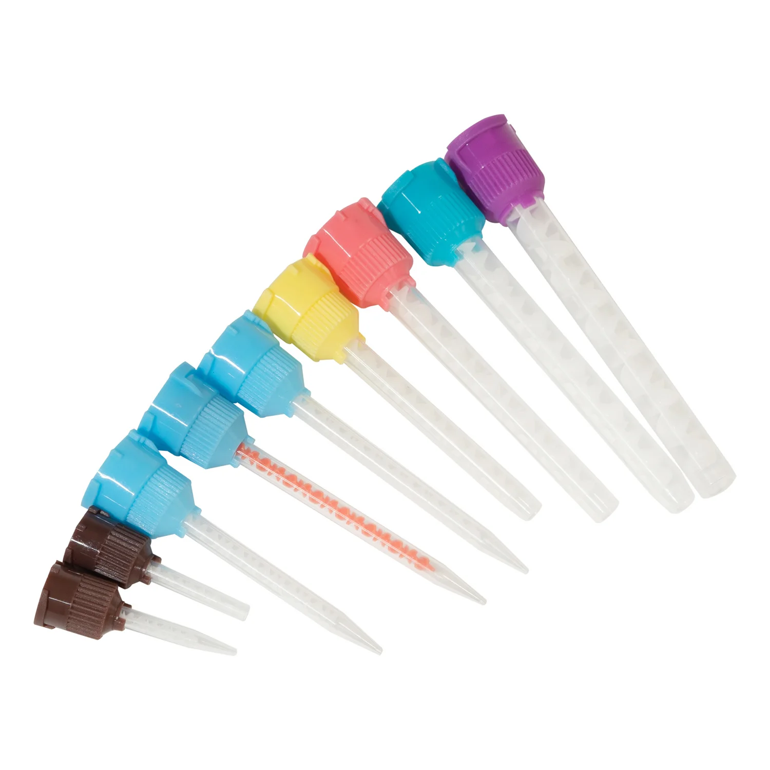 Puntas de mezcla de impresión Dental desechables, tubo de mezcla, película de goma de silicona, productos dentales, materiales de odontología, 50
